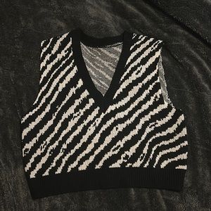 Zebra sweater vest